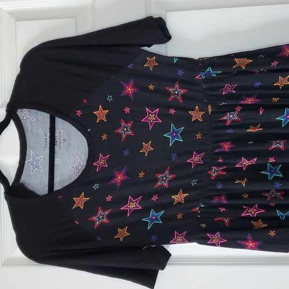 SKATER DRESS - SUPER SOFT STARS BLACK SIZE 00 - Picture 6 of 11